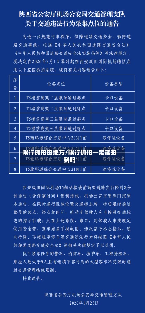 限行抓拍的地方/限行抓拍一定能拍到吗