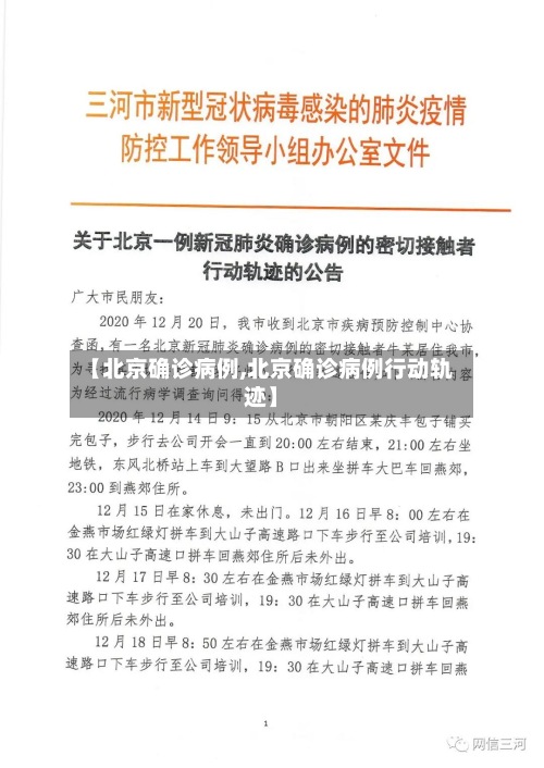 【北京确诊病例,北京确诊病例行动轨迹】