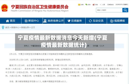 宁夏疫情最新数据消息今天新增(宁夏疫情最新数据统计)-第2张图片