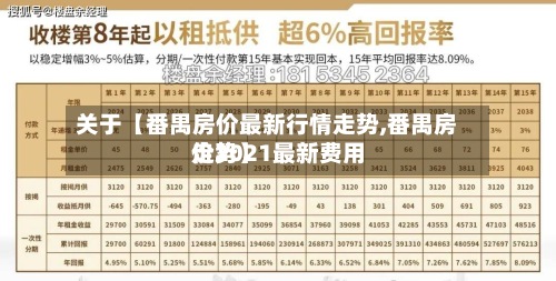 关于【番禺房价最新行情走势,番禺房价2021最新费用走势】