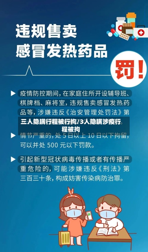 三人隐瞒行程被行拘/3人隐瞒涉疫行程被拘-第2张图片