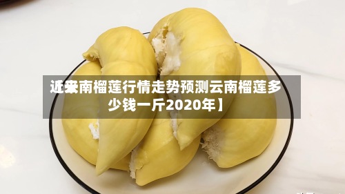 近来【云南榴莲行情走势预测云南榴莲多少钱一斤2020年】