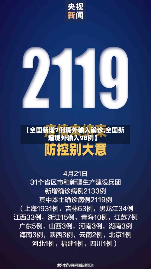 【全国新增7例境外输入确诊,全国新增境外输入98例】