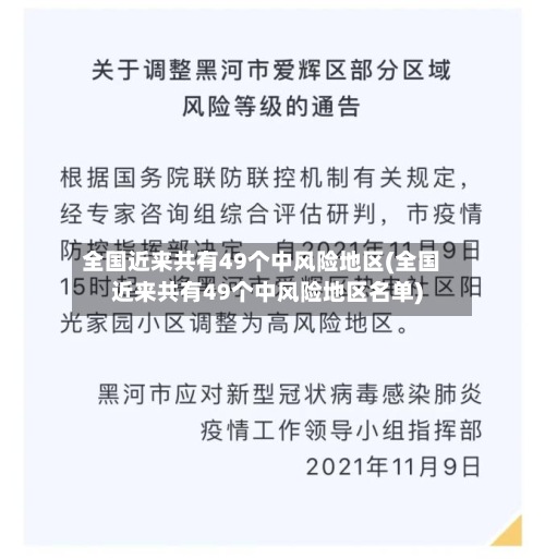 全国近来共有49个中风险地区(全国近来共有49个中风险地区名单)-第2张图片