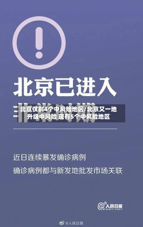北京仅剩4个中风险地区/北京又一地升级中风险 现有5个中风险地区