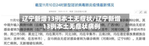 辽宁新增13例本土无症状/辽宁新增13例本土无症状病例