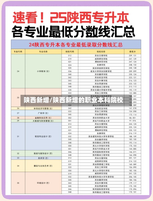 陕西新增/陕西新增的职业本科院校-第3张图片