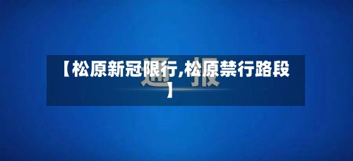 【松原新冠限行,松原禁行路段】-第2张图片