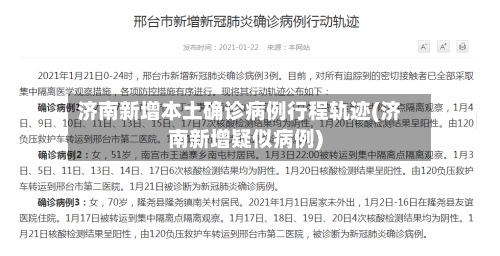 济南新增本土确诊病例行程轨迹(济南新增疑似病例)-第3张图片