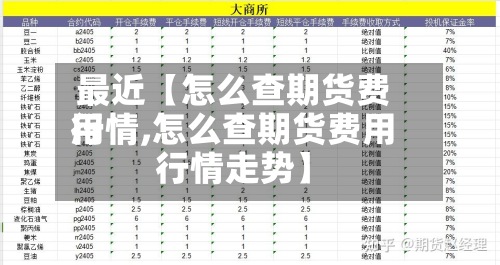 最近【怎么查期货费用行情,怎么查期货费用行情走势】-第3张图片